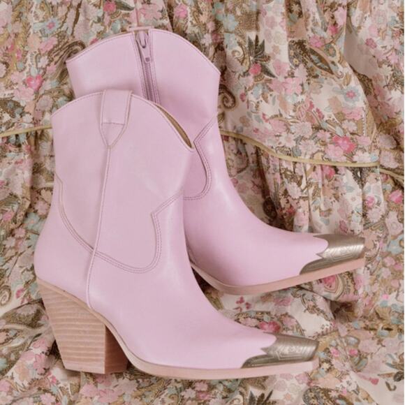 NWT Mi.iM Women's Brayden Metal Toe Block Heel Western Booties - Picture 6 of 9